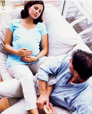 Image of doctor and pregnant woman consultation